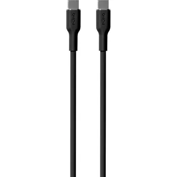 Kabel Puro Soft USB-C/USB-C 60 W, 1,5 m - černý