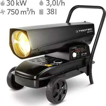 Průmyslové topidlo Naftové topidlo s přímým spalováním IDX31D TROTEC - 30 kW, 750 m³/h, termostat (Olejový topný automat IDX 31 D Trotec)