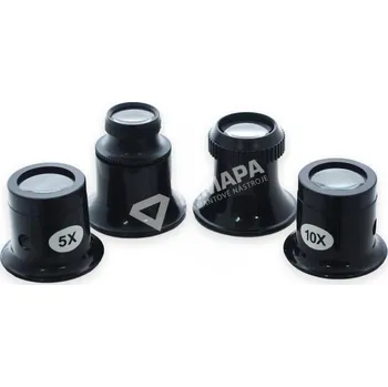4ks Oční lupa 5x, 10x, 15x, 20x zvětšení DIMAPA