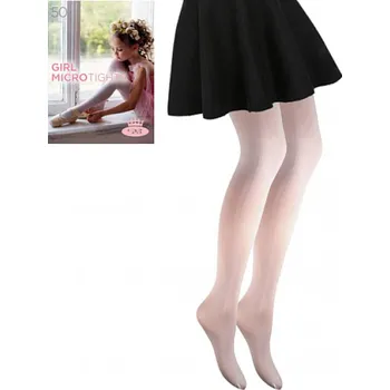 Pánské oblečení Punčochové kalhoty Lady B GIRL MICRO tights 50 DEN - bílé, 122/128