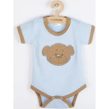 Kojenecké bavlněné body s krátkým rukávem New Baby BrumBrum blue brown 80 (9-12m)