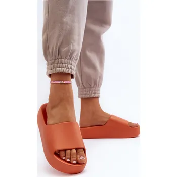 Dámské pantofle Boto Dámské žabky na tlusté podrážce Oreithano Barva: Oranžová, Velikost: 39