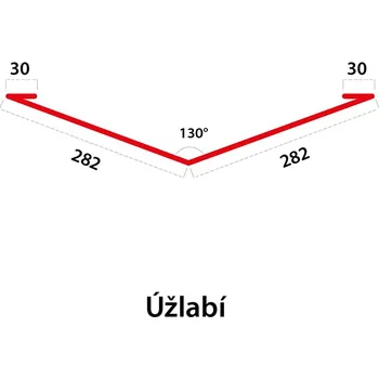 Střecha Úžlabí BRAVO Barva: RAL 7016 - Antracit, Velikost: 2 metry