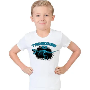 Chlapecké tričko STRIKER Tričko tyrannosaurus rex modrý Dětská velikost: 8 let