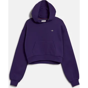 Dívčí mikina MIKINA GANT SHIELD CROPPED SWEAT HOODIE PANSY PURPLE