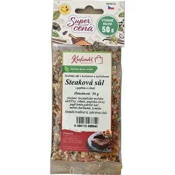 Koření koření-"K"-STEAKOVÁ SŮL-50g do mlýnku, QQ, sáček