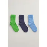 PONOŽKY GANT TONAL LOGO RIB SOCKS 3-PACK SLIME GREEN