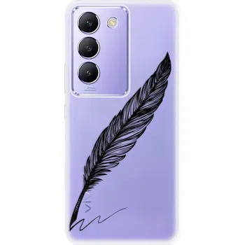 Pouzdro na mobilní telefon Odolné silikonové pouzdro iSaprio - Writing By Feather - black - Vivo V40 SE 4G/5G