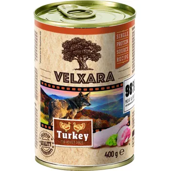 Krmivo pro psa Velxara Pate Turkey 400g for adult dogs (min. odběr 6 ks)