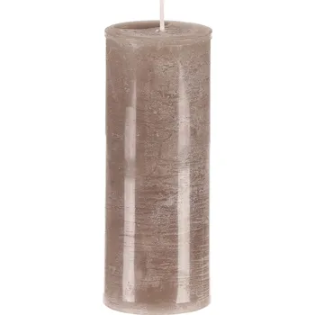 Svíčka Autronic Svíčka sloupcovitá vyšší - parafínový vosk, bez vůně, barva světle šedá. - SVD1001 GREY2-LT