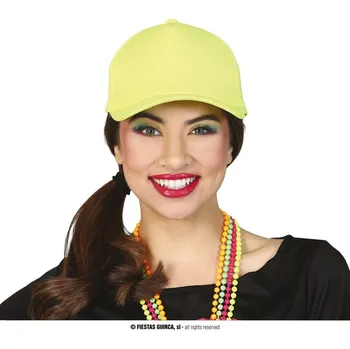 Karnevalový doplněk Guirca Kšiltovka 80-tá léta žlutá