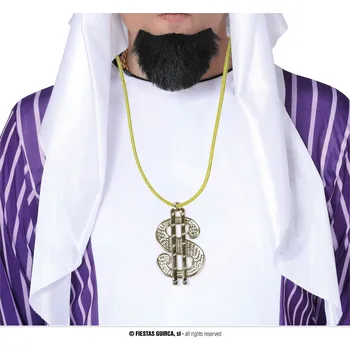 Karnevalový doplněk Guirca Náhrdelník dolar "$"