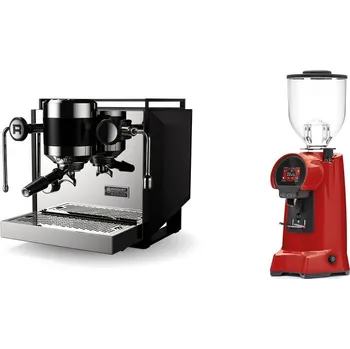 Kávovar Rocket Espresso Bicocca, black + Eureka Helios 65, ferrari red