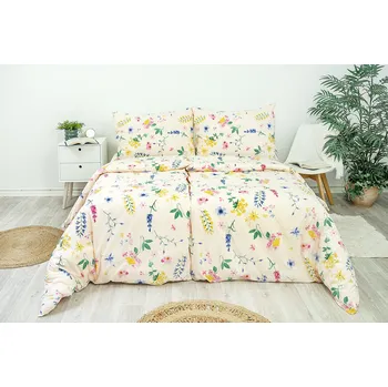 Povlečení Stanex Ložní povlečení bavlněné flora meruňková (LS212) rozměr: 140 x 220 + 90 x 70, Zapínání: Zip