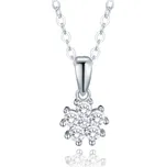 Stříbrný náhrdelník kytička s bílými zirkony