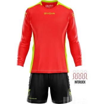 Brankářský komplet GIVOVA HYGUANA, barva 5710 new červená - černá, velikost 3XS