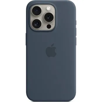 APPLE iPhone 15 Pro Silicone Case with MS - Storm Blue MT1D3ZM/A