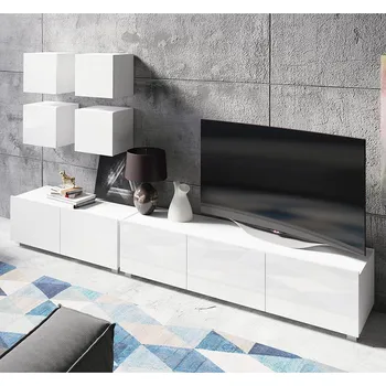 Obývací stěna Obývací stěna CALABRINI b | 250 cm | 6 dílů G1 | bílá lesk