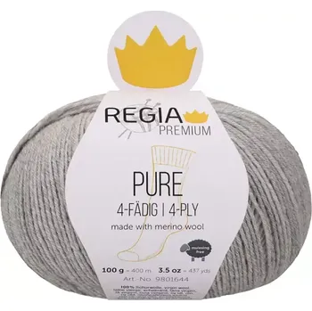 Příze Regia Premium Pure 90 Světle šedá (Příze Pure Regia Premium 90 Light Grey meliert)