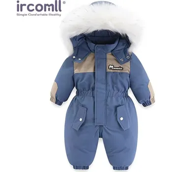 Dětská zimní luxusní kombinéza do -30°C (12 měsíců-5 let) Barva: modrá, Velikost: 24 měsíců