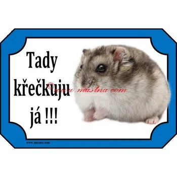Cedulka křeček džungarský - Bez samolepicí vrstvy