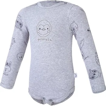 Little Angel body smyk obrázek TISK Outlast® - šedý melír/šedý melír zvířátka Velikost: 68