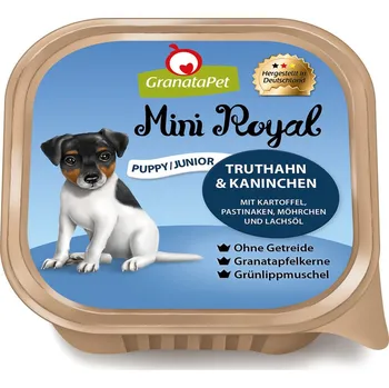 Krmivo pro psa GranataPet Mini Royal Junior s krocanem a králíkem 11 × 150 g