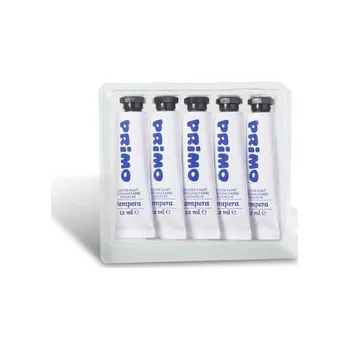 Výtvarná barva Temperová barva PRIMO, 12ml, 5ks, bílá, tuba