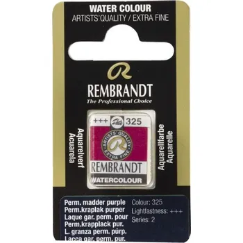 Speciální výtvarná barva Mistrovská akvarelová barva Rembrandt, půlpánvička, 325 - Perm. Madder Purple