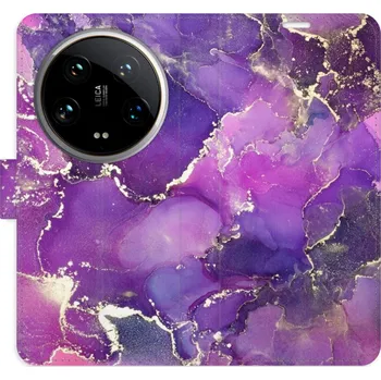 Pouzdro na mobilní telefon Flipové pouzdro iSaprio - Purple Marble - Xiaomi 14 Ultra