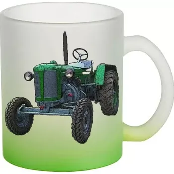 Zetor 25A skleněný hrnek traktor (hrneček s traktorem matné sklo )
