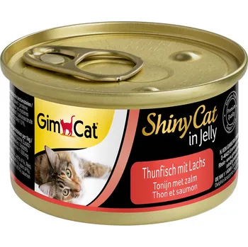 Krmivo pro kočku GimCat ShinyCat v želé s tuňákem a lososem 24 × 70 g