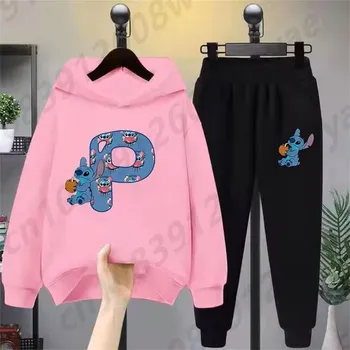 Pohodlná tepláková souprava s písmenkem z ABECEDY - Lilo & Stitch Varianta: písmeno P, Velikost: 150