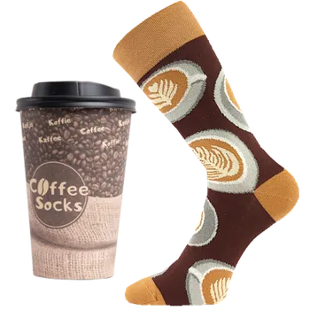 Pánské ponožky Ponožky - Káva set 3 - velikost 39-42 (Velikost 39-42)
