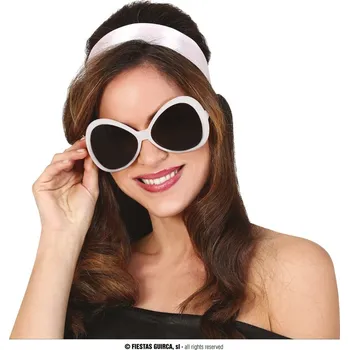 Karnevalový doplněk Guirca Brýle 70-tá léta bílé