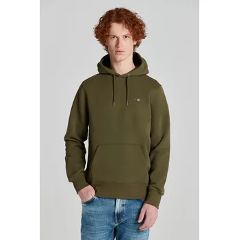 Pánská mikina MIKINA GANT REG SHIELD HOODIE JUNIPER GREEN