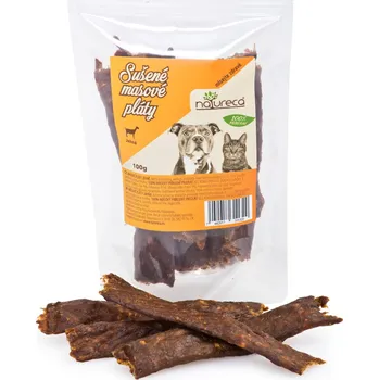 Pamlsek pro kočku NATURECA 100% masové pláty Jehně pochoutka pro psy a kočky 100g