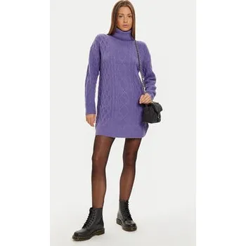 Dámské oblečení Brave Soul Úpletové šaty LKD-248SINBYB Fialová Regular Fit L