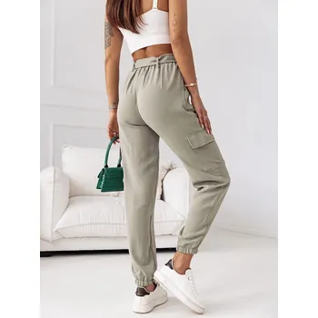 Dámské kalhoty Dámské kalhoty bojovky v khaki barvě (8266) odstíny zelené L (40)