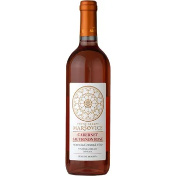Víno Cabernet Sauvignon rose 2023, zemské víno, Vinné sklepy Maršovice, polosuché