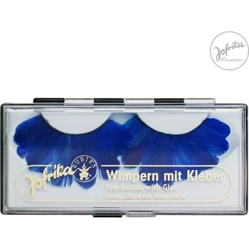 Karnevalový doplněk Jofrika Německo Řasy péřové modré