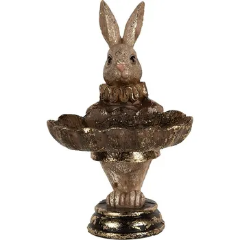 Bytová dekorace Dekorace králík s miskou - 11*9*15 cm