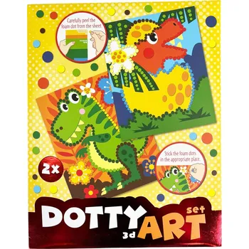Výtvarná sada Sada na puntíkované 3D obrázky Dinosaurus