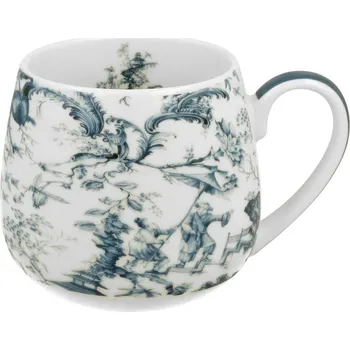 Porcelánový hrnek BARYLKA ORIENT BLUE 430 ml bílý
