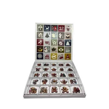 Dárková krabička Adventní kalendář "Decentní" 28x28x2 cm