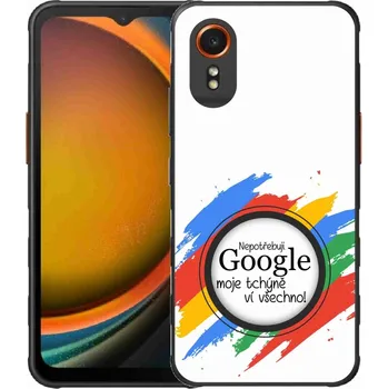 Pouzdro na mobilní telefon Gelový kryt mmCase na Samsung Galaxy Xcover 7 - tchýně ví všechno bílé pozadí