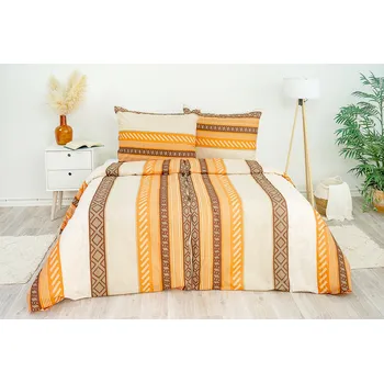 Povlečení Stanex Ložní povlečení bavlněné cihly (LS269) rozměr: 140 x 220 + 90 x 70, Zapínání: Zip