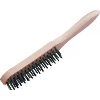 Sada nářadí SPOKAR 1111060000 - Kartáč ruční drátěný 2-řady typ 1206, dřevěná rukojeť