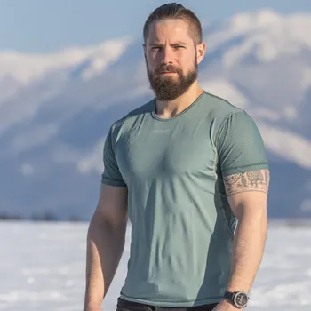 Pánské tričko TERMOVEL Pánské tričko QUADRE SHORT mentol VELIKOST: M