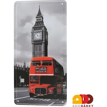 Plechová cedule Plechová cedule - Big Ben 15,5 x 31 cm (Plechová cedule na zeď)